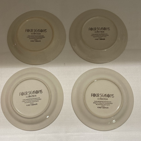 Four Seasons ‘Early Summer’ Pattern Dessert Plates (set of 4) - Picture 2 of 3